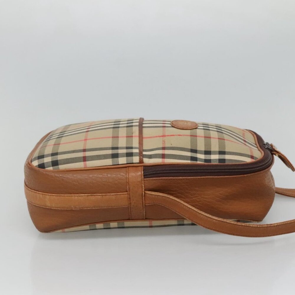 Burberrys Nova Check Blue Label Shoulder Bag Canvas Beige Auth - Picture 3 of 16